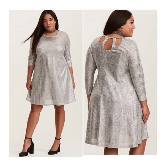 torrid silver dress
